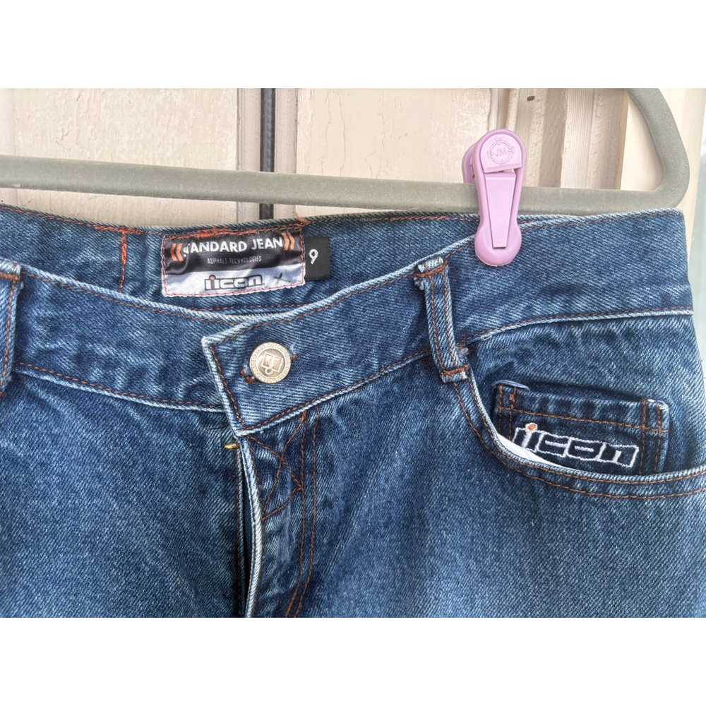 iEDN Standard Jean Women’s Size 9 Y2K Streetwear Blue Denim Logo Pocket moto